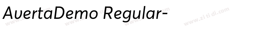 AvertaDemo Regular字体转换